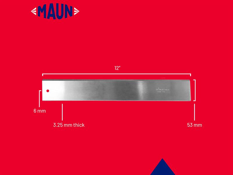 Maun Carbon Steel Straight Edge 30cm (12in) MAU170112