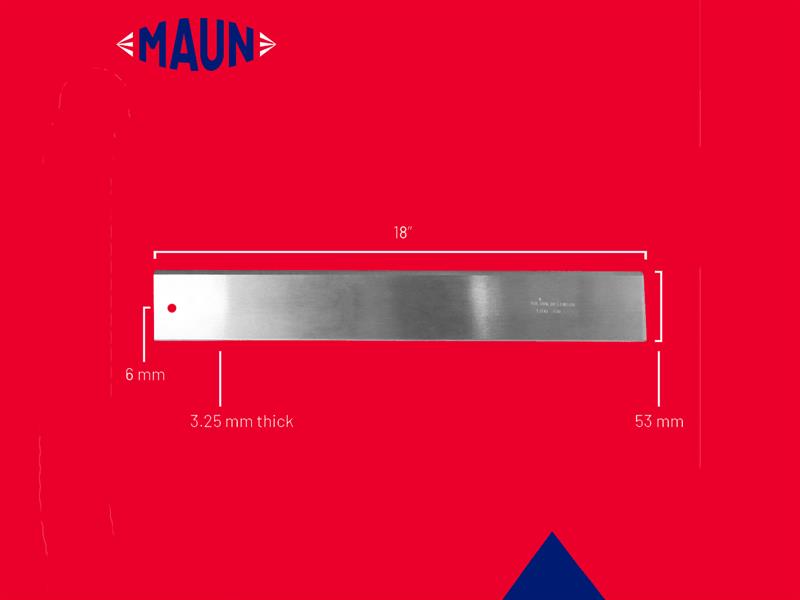 Maun Carbon Steel Straight Edge 45cm (18in) MAU170118