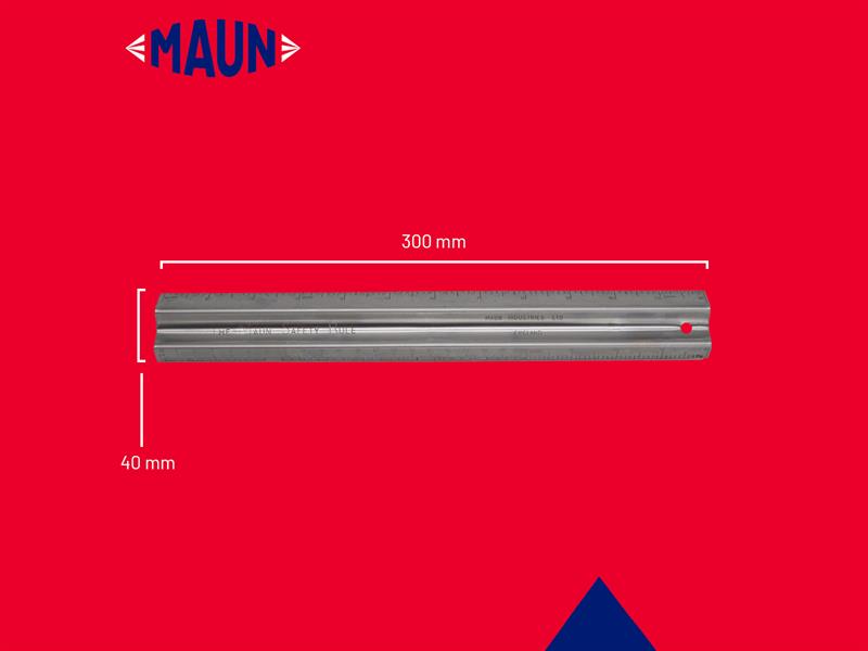 Maun Imperial Metal Safety Rule 12in MAU1773012