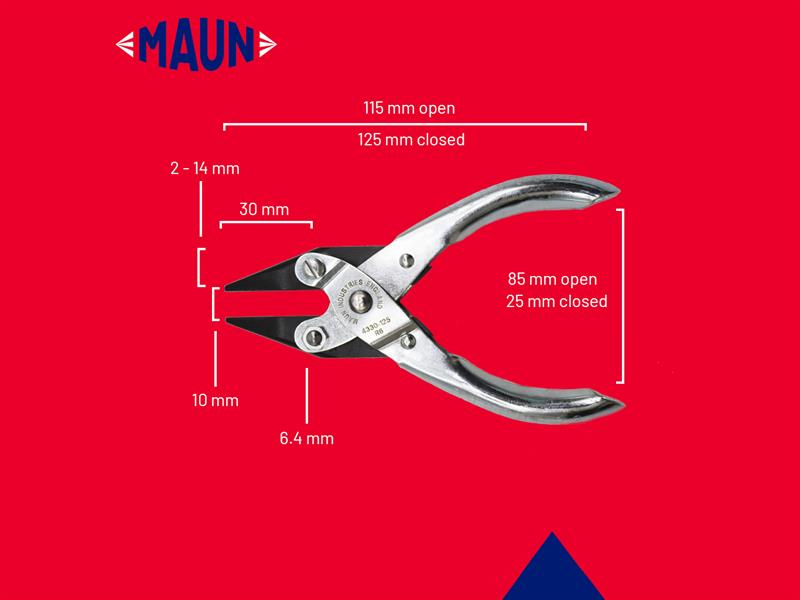 Maun Snipe Nose Pliers Serrated Jaw 125mm (5in) MAU4330125