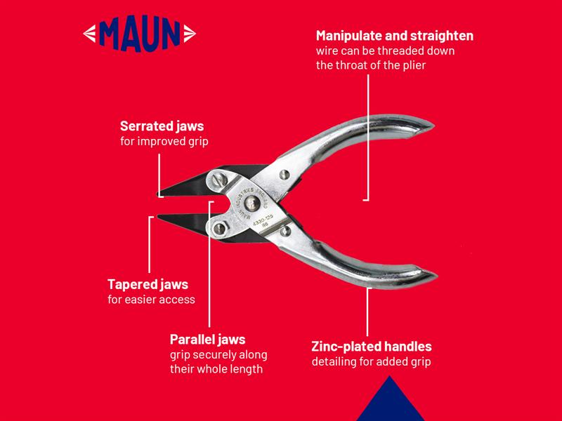 Maun Snipe Nose Pliers Serrated Jaw 125mm (5in) MAU4330125