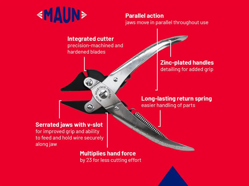 Maun Side Cutting Pliers With Return Spring 160mm (6.1/4in) MAU4951160