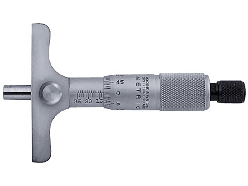 Moore & Wright 890M Fixed Type Depth Micrometer 0-25mm/0.01mm MAW890M