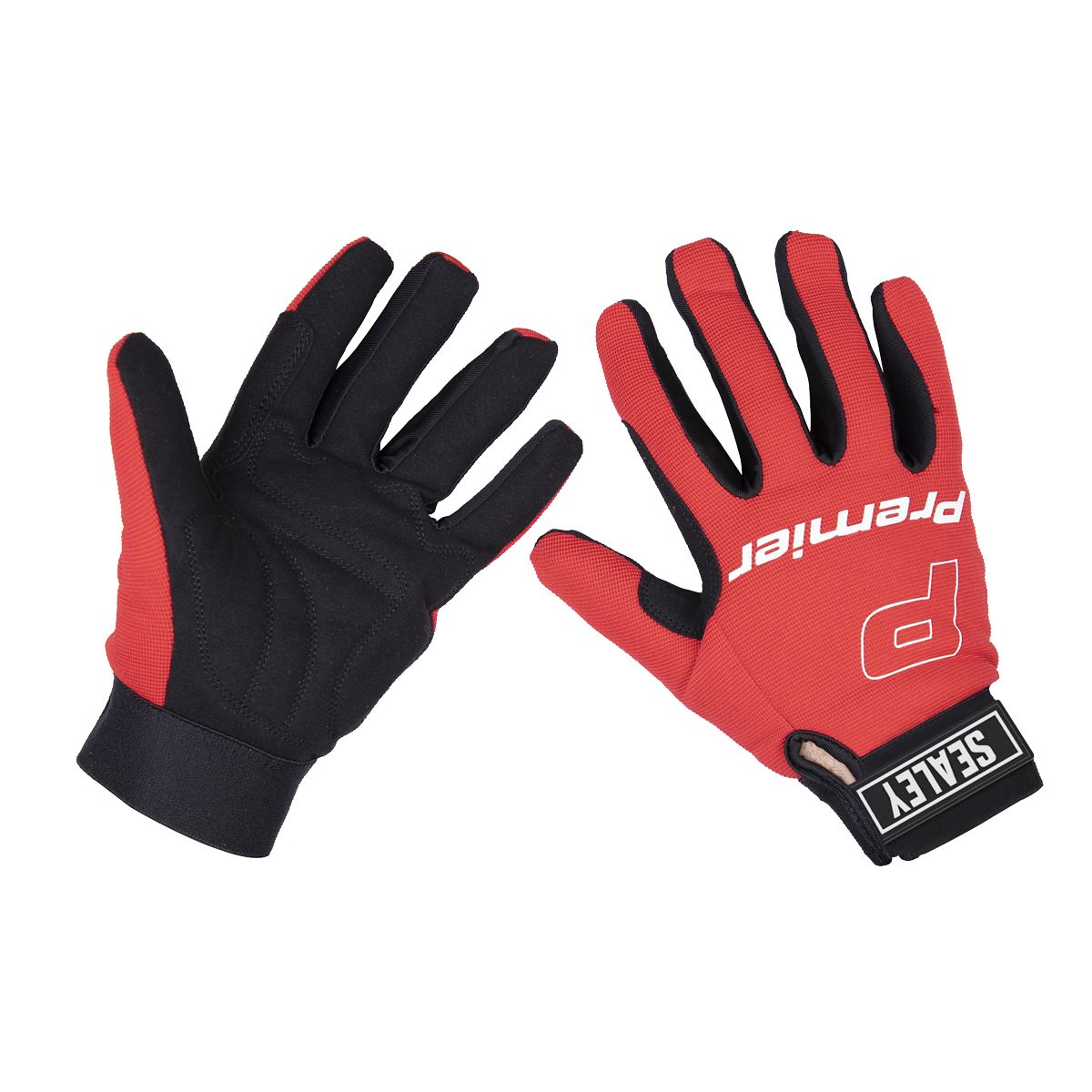 Sealey Mechanic's Gloves Padded Palm - Large Pair MG796L