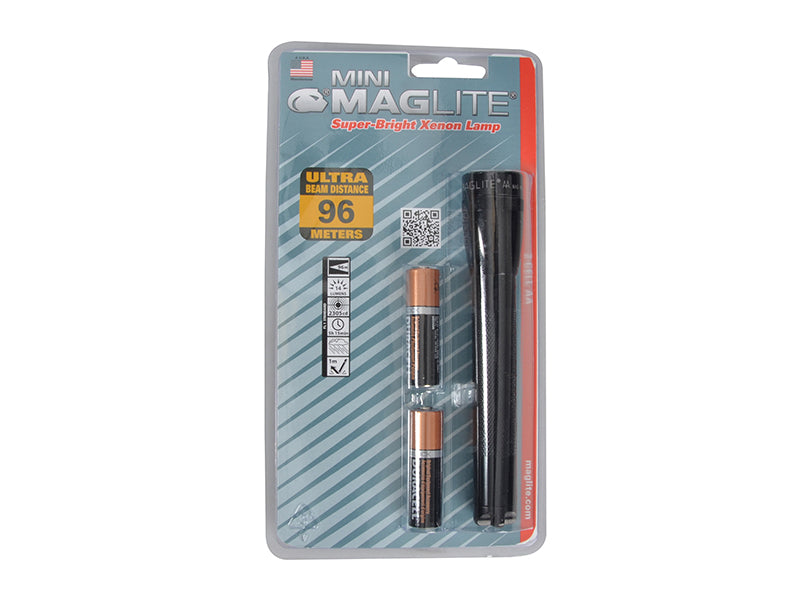 Maglite M2A016 Mini Mag AA Incandescent Torch Black (Blister Pack) MGLM2A016
