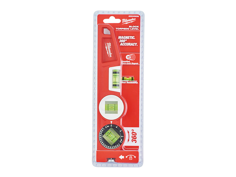 Milwaukee Hand Tools Block Magnetic Torpedo Level 25cm MHT932459096