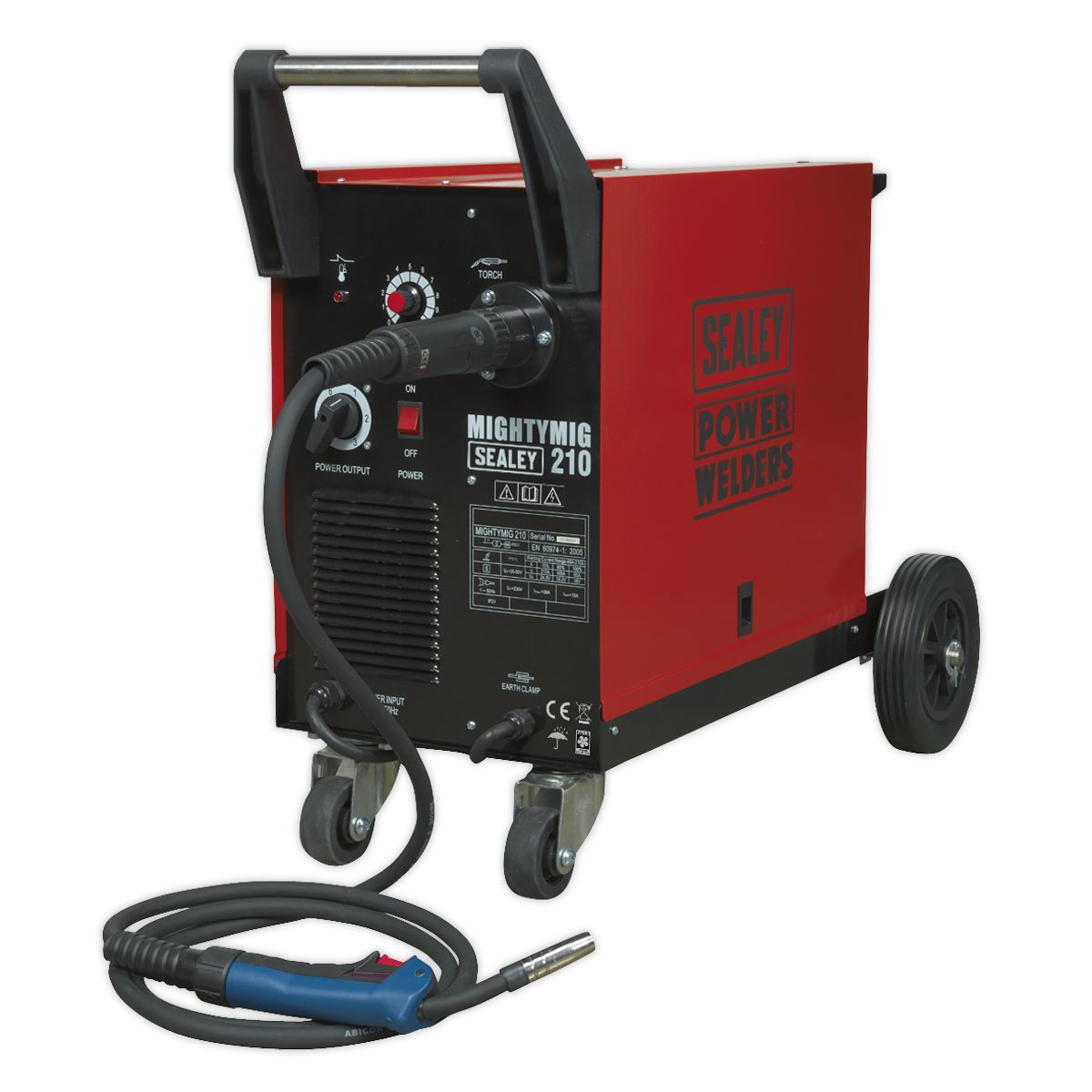 Sealey Professional Gas/No-Gas MIG Welder 210A with Euro Torch MIGHTYMIG210