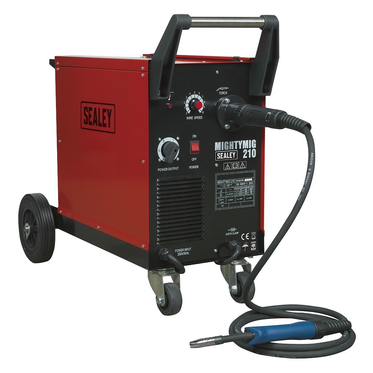Sealey Professional Gas/No-Gas MIG Welder 210A with Euro Torch MIGHTYMIG210