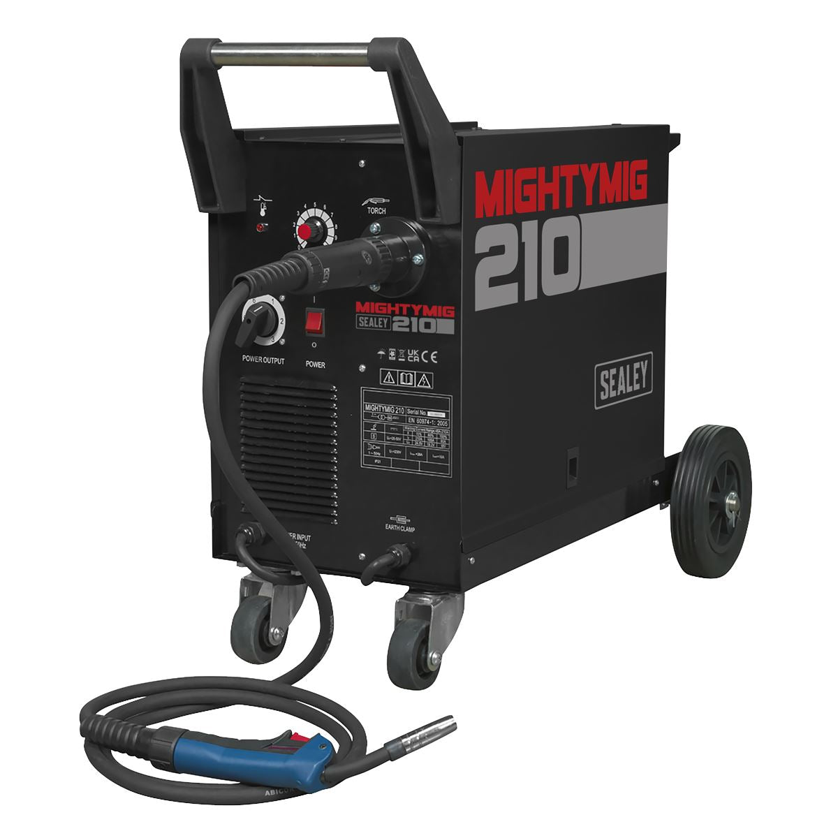 Sealey Professional Gas/No-Gas MIG Welder 210A with Euro Torch MIGHTYMIG210