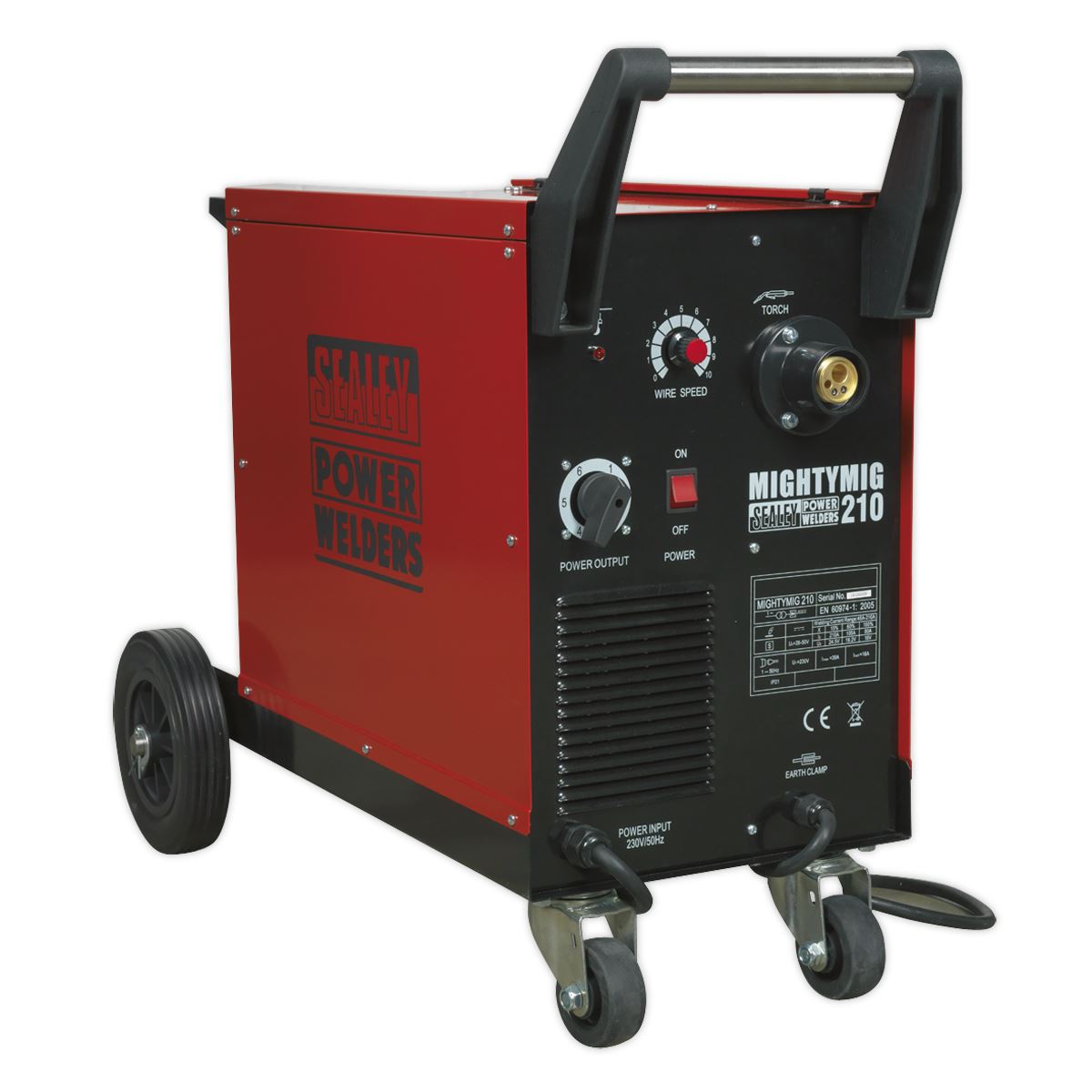 Sealey Professional Gas/No-Gas MIG Welder 210A with Euro Torch MIGHTYMIG210