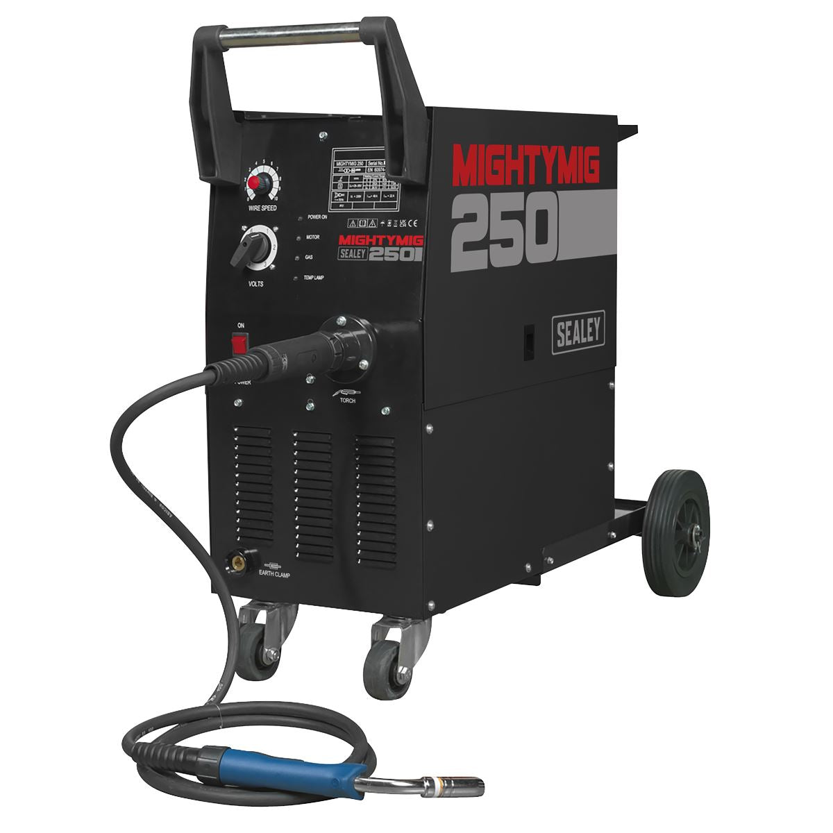 Sealey Professional Gas/No-Gas MIG Welder 250A with Euro Torch MIGHTYMIG250