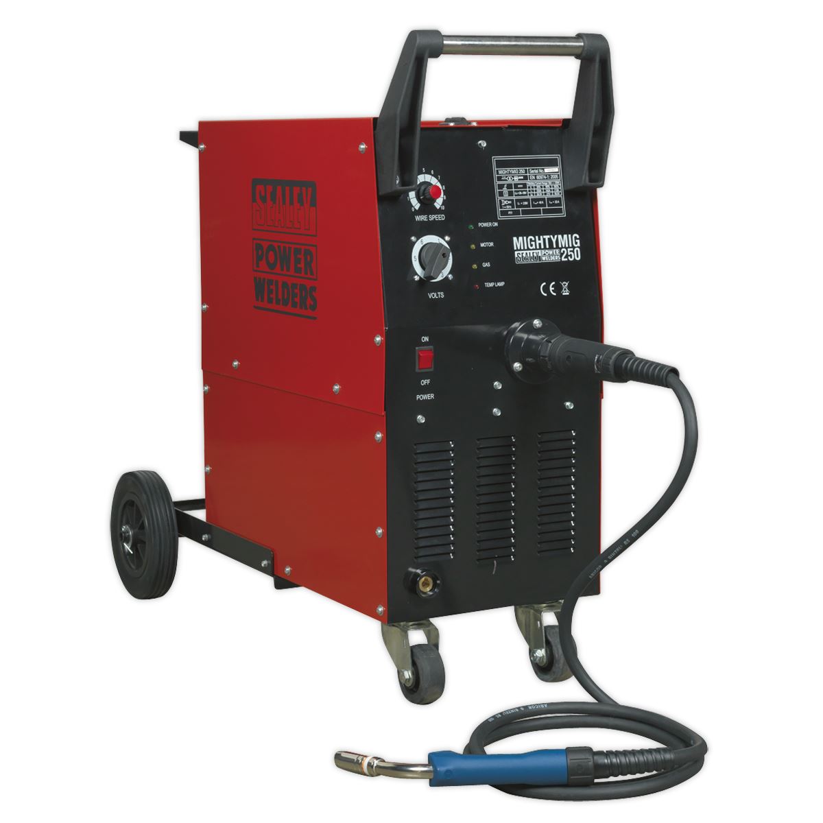 Sealey Professional Gas/No-Gas MIG Welder 250A with Euro Torch MIGHTYMIG250