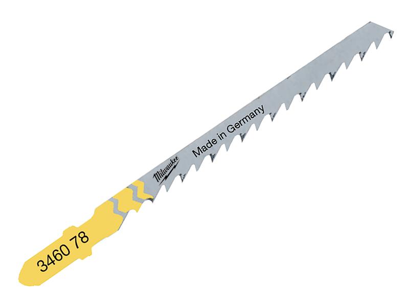 Milwaukee Power Tools Curve Cutting Wood Jigsaw Blades T244D (Pack 5) MIL346078