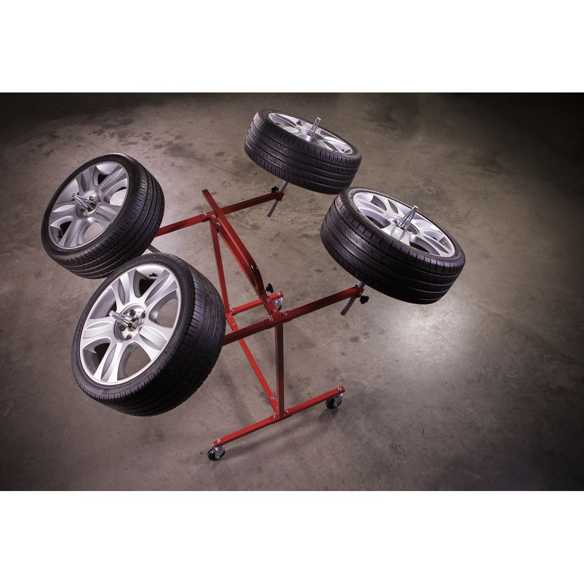 Sealey Alloy Wheel Painting/Repair Stand - 4 Wheel Capacity MK71