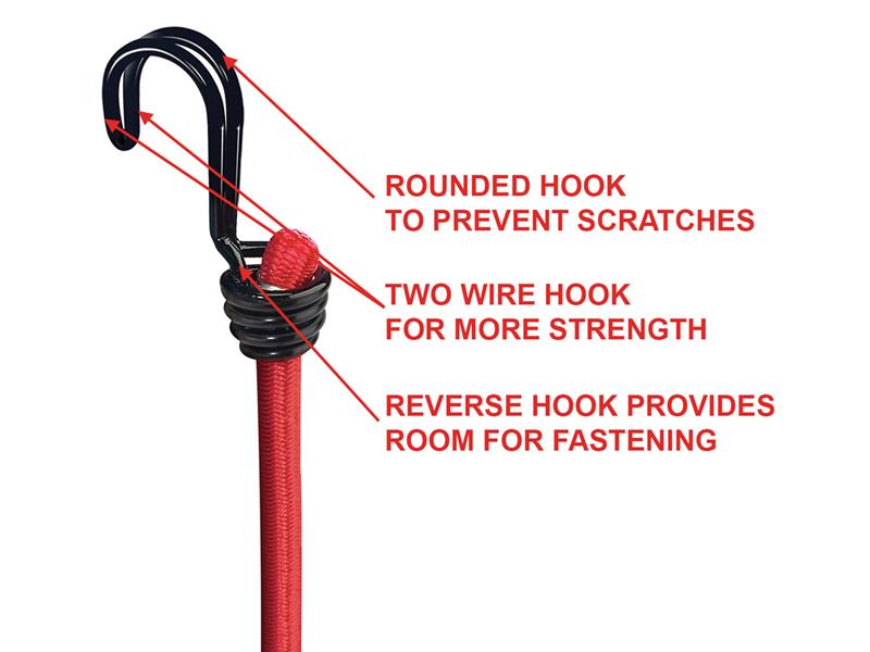 Master Lock Twin Wire Bungee Cord 60cm Red 2 Piece MLK3020E