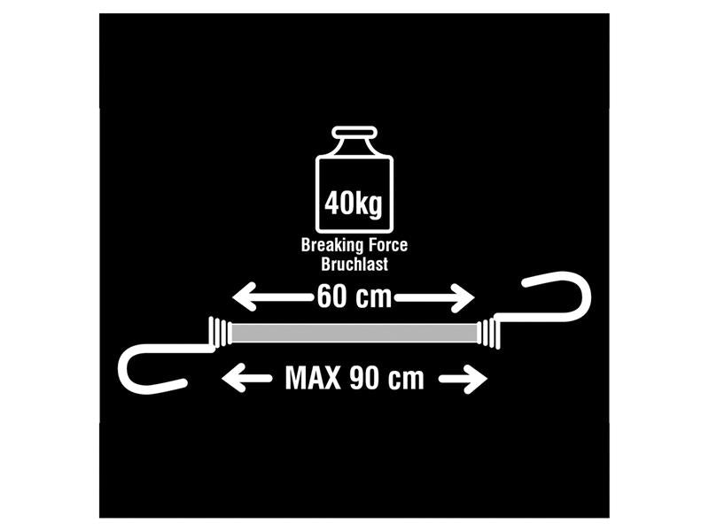 Master Lock Twin Wire Bungee Cord 60cm Red 2 Piece MLK3020E