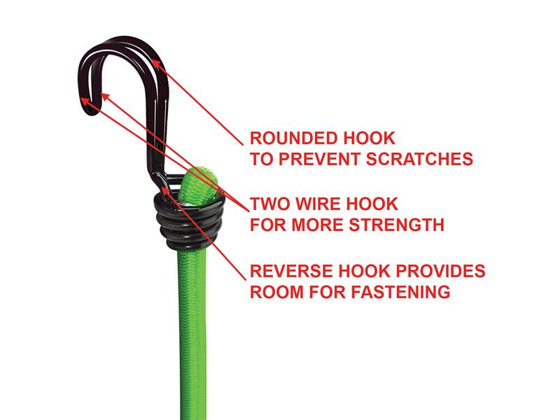 Master Lock Twin Wire Bungee Cord 80cm Green 2 Piece MLK3021E