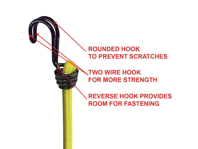 Master Lock Twin Wire Bungee Cord 100cm Yellow 2 Piece MLK3022E