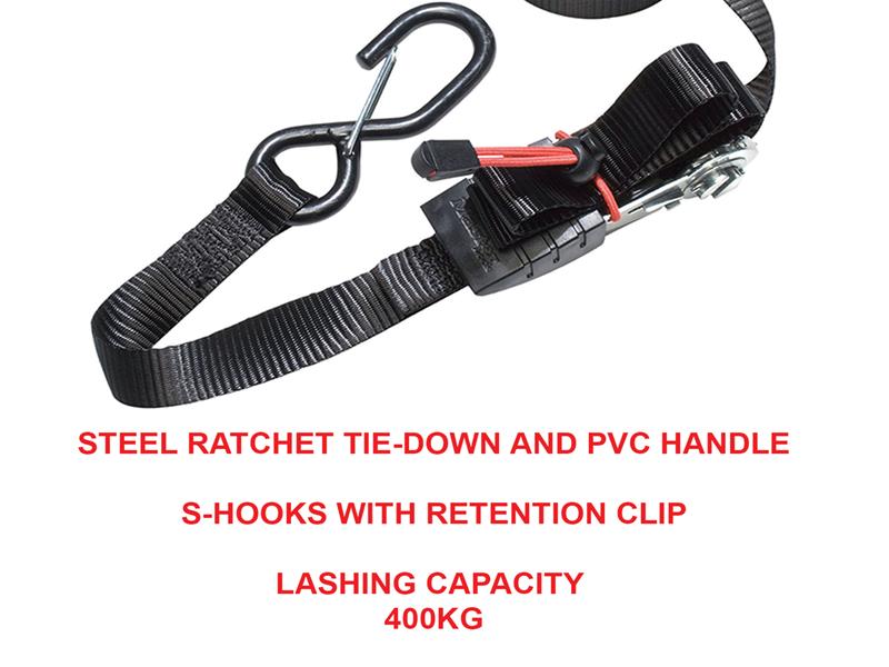 Master Lock Ratchet Tie-Down S-Hooks 4.25m 2 Piece MLK3066E