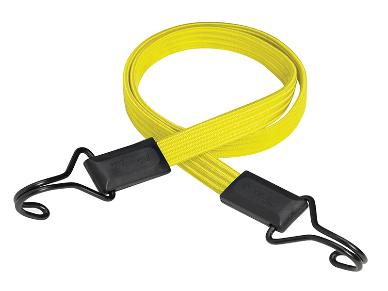 Master Lock Flat Bungee 100cm Yellow Double Hook MLK3226E