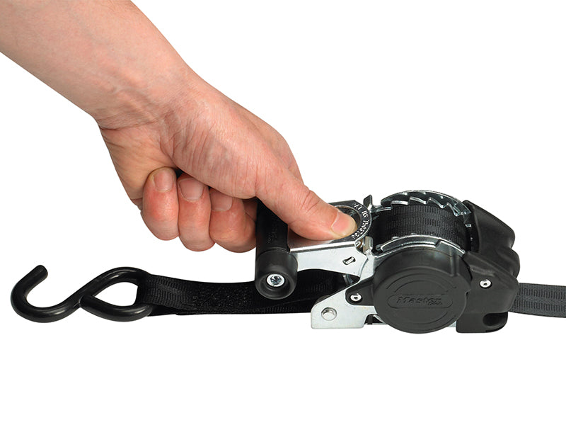 Master Lock Retractable Ratchet Tie-Down S-Hook 3m 2 Piece MLK3238