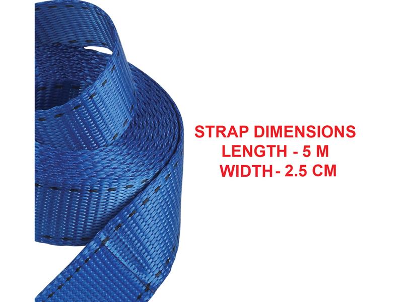 Master Lock Lashing Strap with Metal Buckle, Coloured 5m 150kg (Pack 2) MLK3379ECOL
