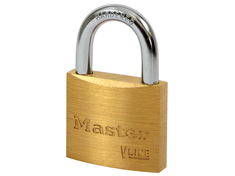 Master Lock V Line Brass 40mm Padlock - Keyed Alike 4232 MLK4140KA2