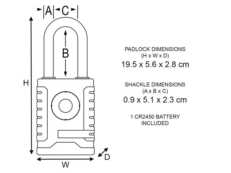 Master Lock 4401 Outdoor Bluetooth Padlock MLK4401E
