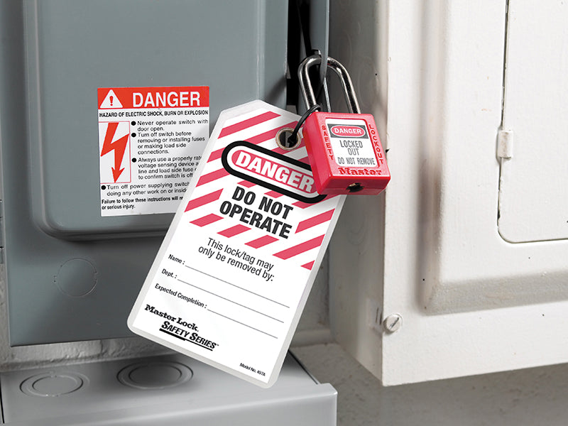 Master Lock No. 497A Heavy-Duty Safety Tags (12) - DANGER DO NOT OPERATE MLK497A