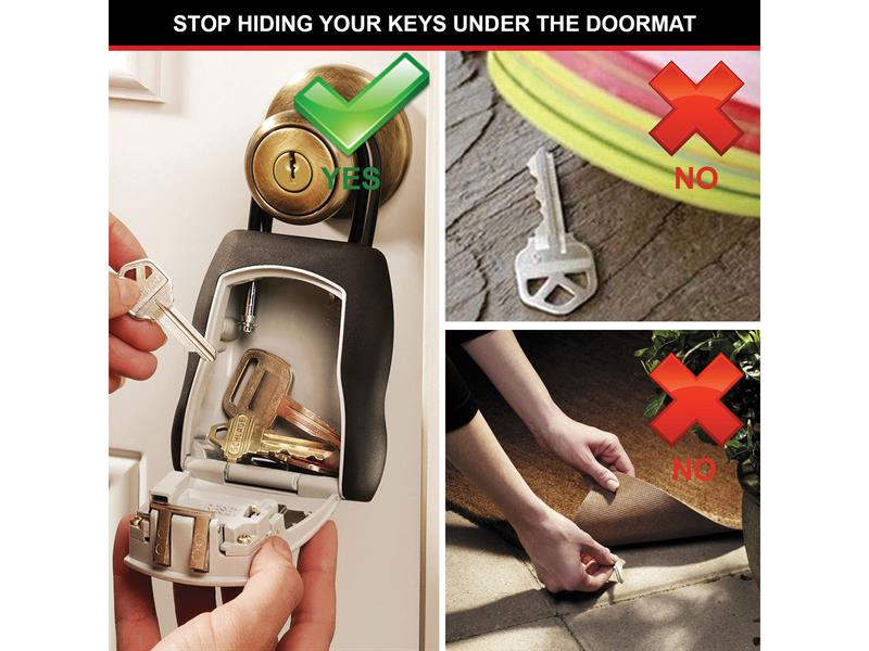 Master Lock 5400E Portable Shackled Combination Key Lock Box (Up To 3 Keys) MLK5400E