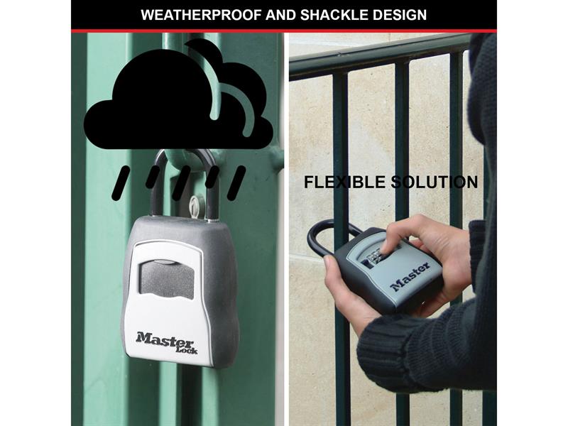 Master Lock 5400E Portable Shackled Combination Key Lock Box (Up To 3 Keys) MLK5400E