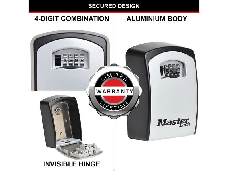 Master Lock 5403E Large Select Access® Key Lock Box (Up To 5 Keys) - Grey MLK5403E