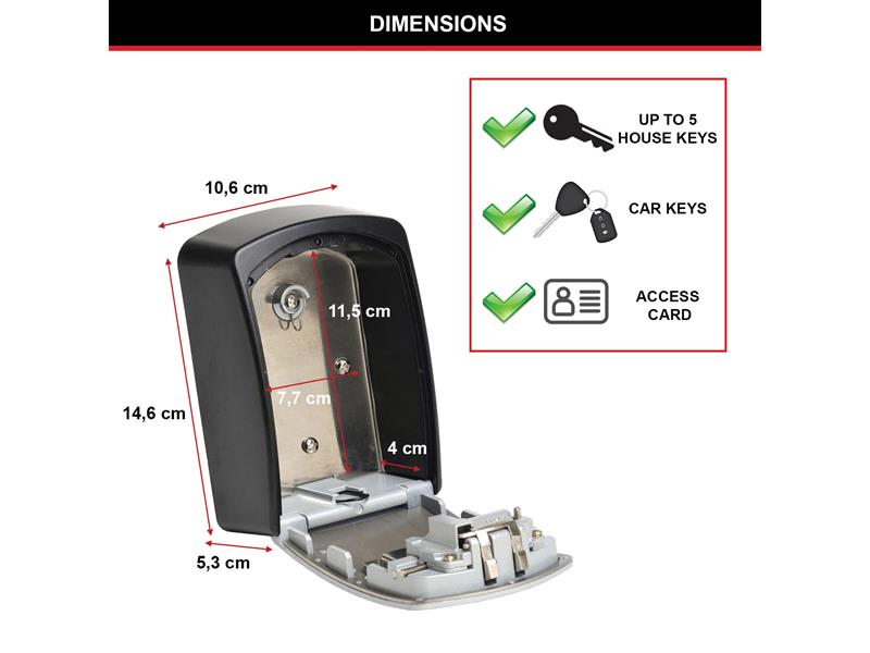Master Lock 5403E Large Select Access® Key Lock Box (Up To 5 Keys) - Grey MLK5403E