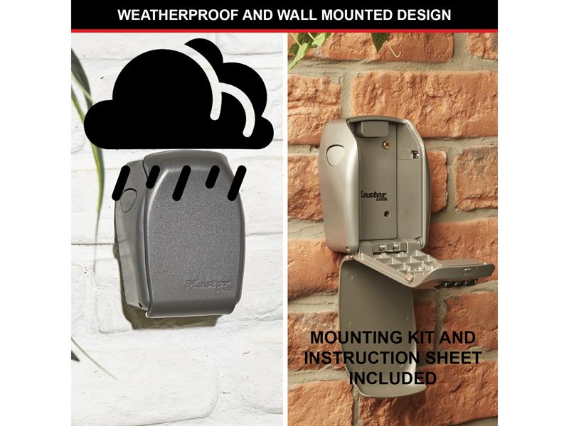 Master Lock Wall-Mounted Reinforced Key Lock Box Bagged MLK5415EB