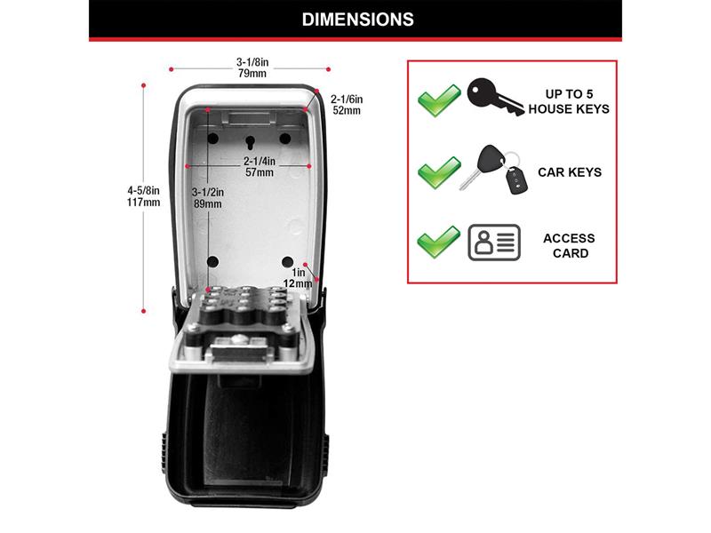 Master Lock 5423E Push Button Select Access® Key Safe MLK5423E