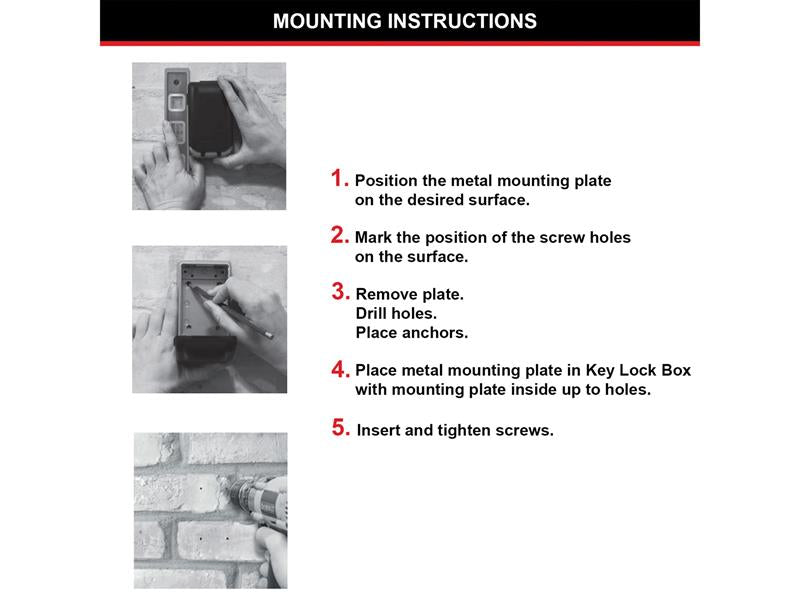 Master Lock 5423E Push Button Select Access® Key Safe MLK5423E