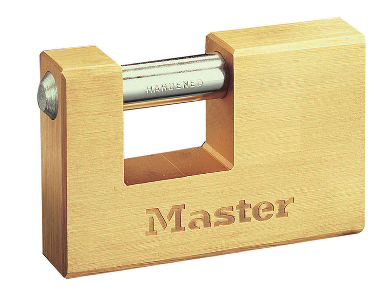 Master Lock Rectangular 63mm Solid Brass Body Shutter Padlock MLK606