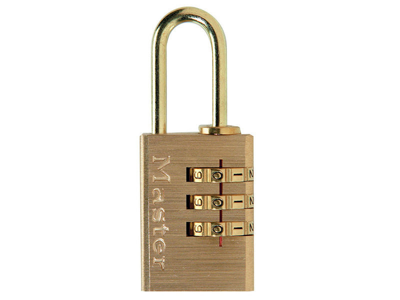 Master Lock Brass Finish 20mm 3-Digit Combination Padlock MLK620