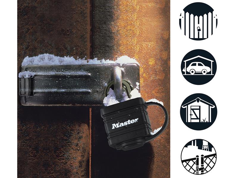Master Lock Weather Tough® Black Finish 40mm Padlock MLK7804