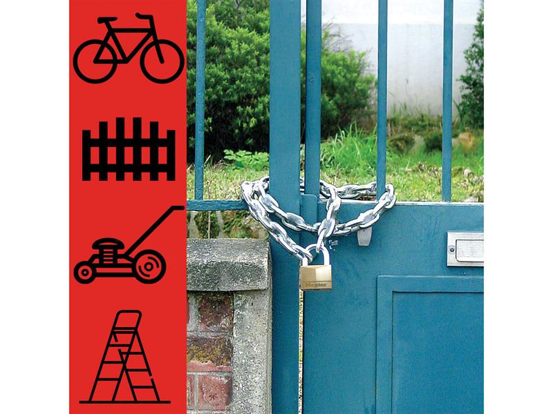 Master Lock 8016E Hardened Steel Chain 1m x 8mm MLK8016E