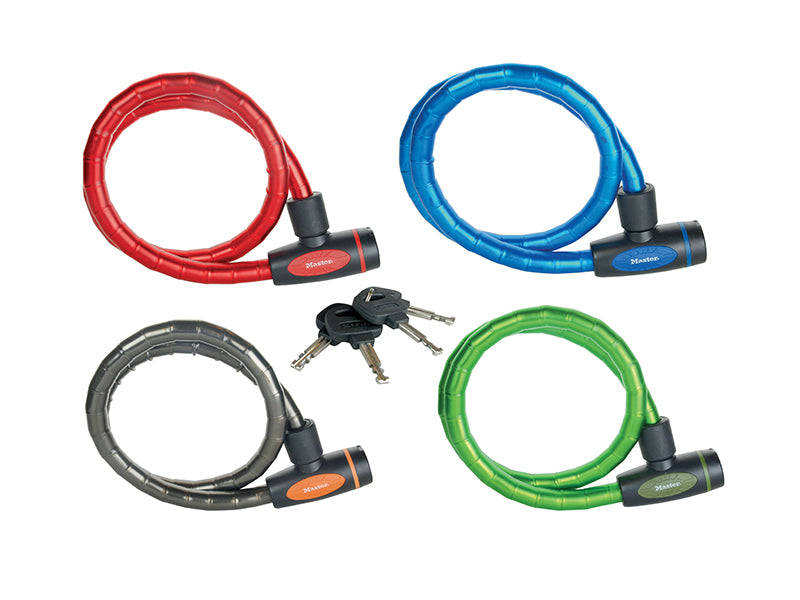 Master Lock Mixed Color Keyed Armoured Cable 1m x 18mm MLK8228E
