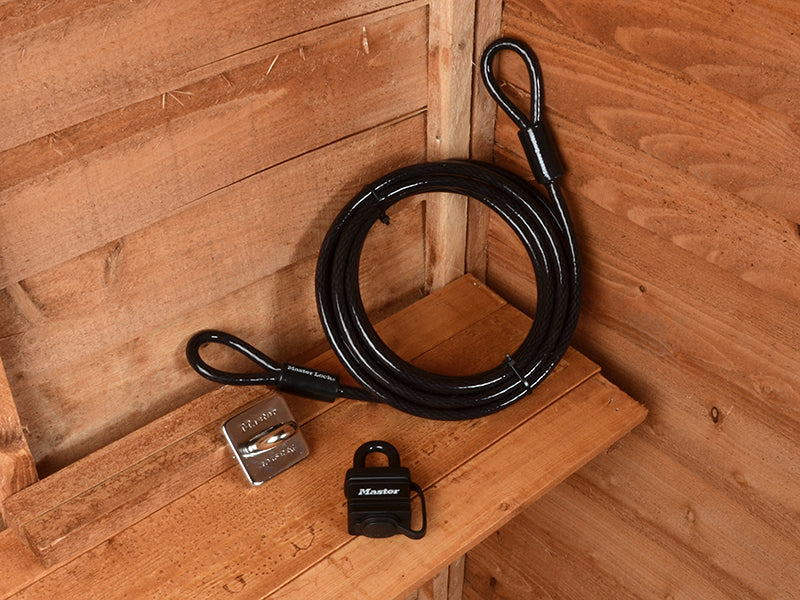 Master Lock Garden Security Kit with Lock Anchor & Cable 4.5m MLK8271E