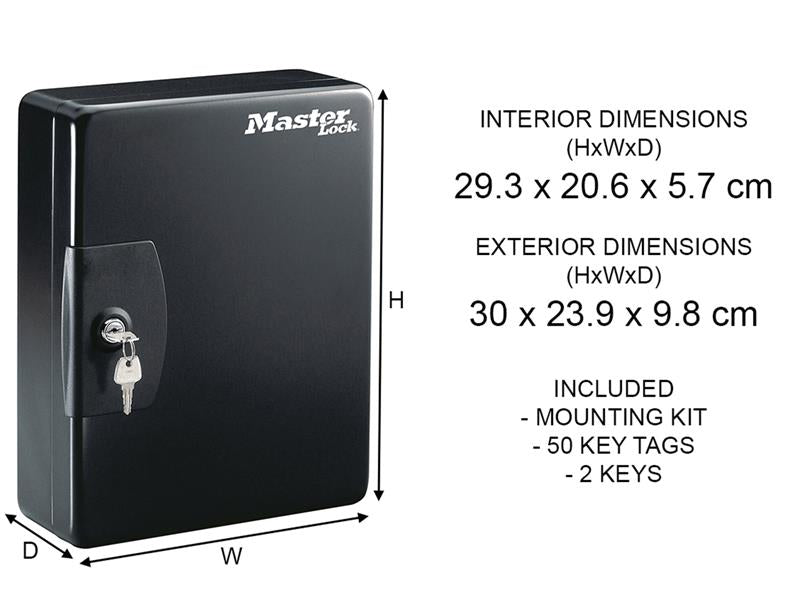 Master Lock Medium Key Storage Lock Box For 50 Keys MLKKB50ML