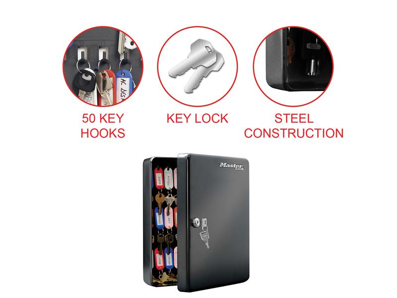 Master Lock Medium Key Storage Lock Box For 50 Keys MLKKB50ML