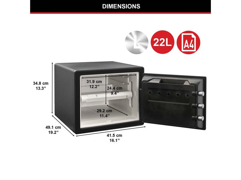 Master Lock Large Digital Fire & Water Safe MLKLFW082FTC