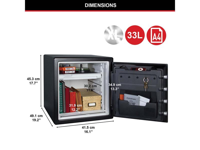 Master Lock Extra Large Digital Fire & Water Safe MLKLFW123FTC