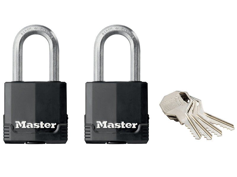 Master Lock Excell™ Weather Tough 45mm Padlock 4-Pin - Keyed Alike x 2 MLKM115TLF