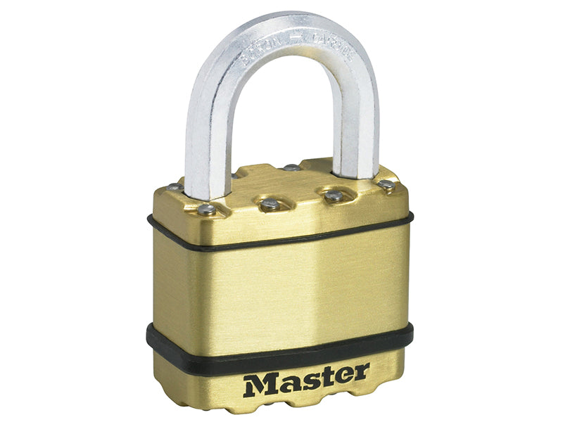 Master Lock Excell™ Brass Finish 50mm Padlock 4-Pin MLKM5B