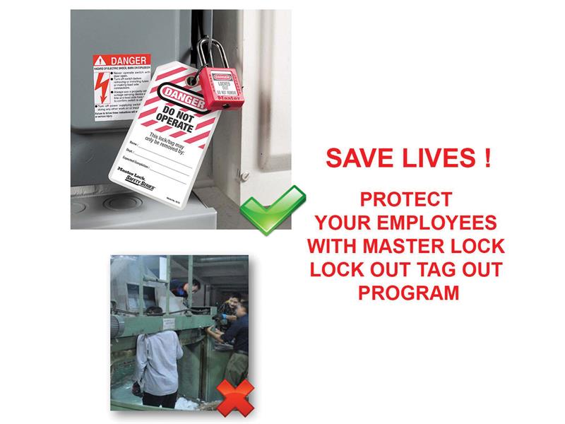 Master Lock Lockout Padlock – 35mm Body & 4.76mm Stainless Steel Shackle MLKS31RED