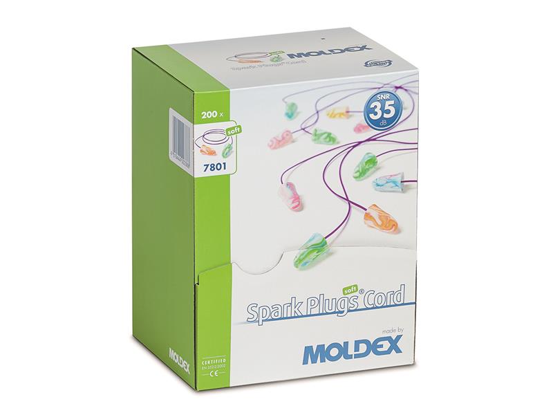 Moldex Spark Plugs® Corded Earplugs SNR 35 dB (200 Pairs) MOL780101